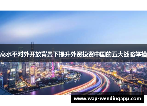 高水平对外开放背景下提升外资投资中国的五大战略举措 高水平对外开放背景下提升外资投资中国的五大战略举措